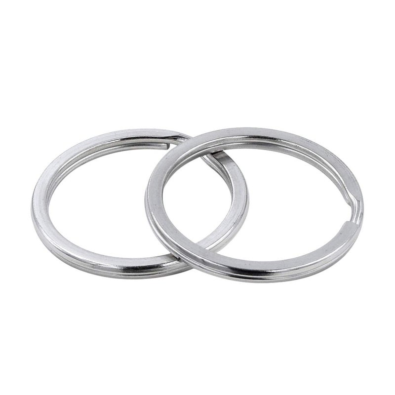 Auerllcy Key Rings, 304 Stainless Steel Round Flat Split Keychain Ring for Car Keys Organization DIY Attachment - Bulk Pack of 24 PCS, 1.26inch/32mm. (24) - Image 2